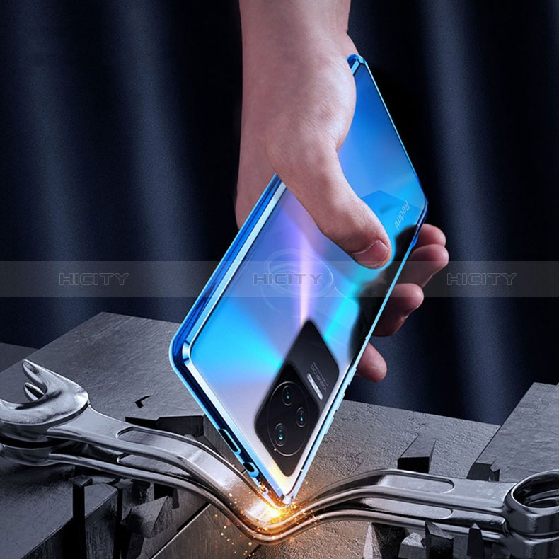 Coque Rebord Bumper Luxe Aluminum Metal Miroir 360 Degres Housse Etui Aimant P01 pour Xiaomi Redmi K50 Pro 5G Plus