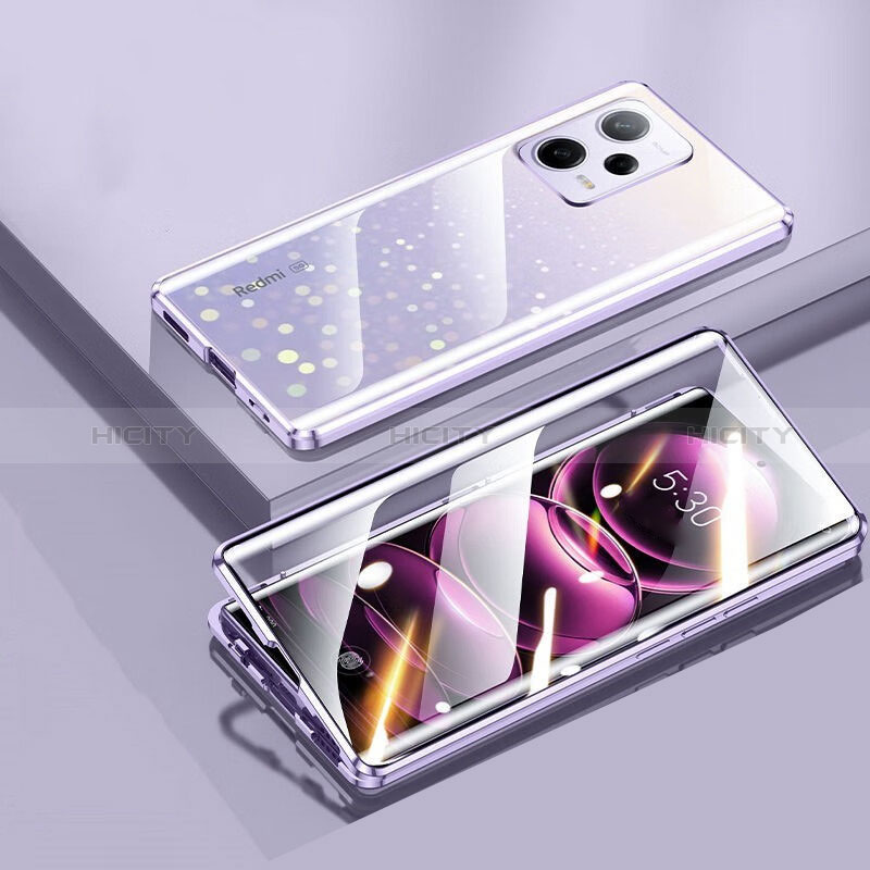 Coque Rebord Bumper Luxe Aluminum Metal Miroir 360 Degres Housse Etui Aimant P01 pour Xiaomi Redmi Note 12 5G Plus