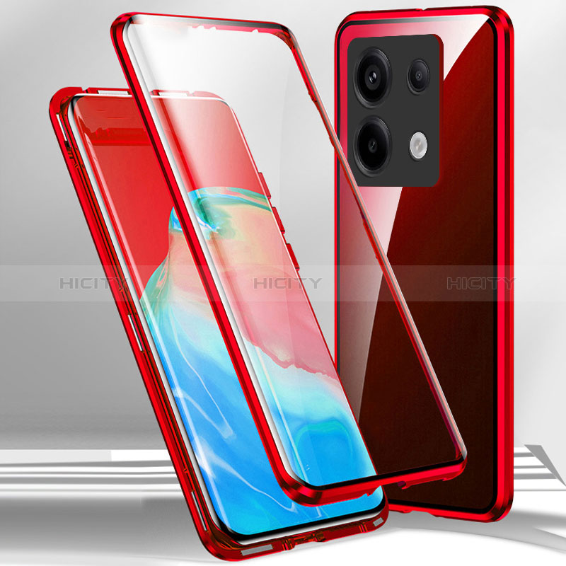 Coque Rebord Bumper Luxe Aluminum Metal Miroir 360 Degres Housse Etui Aimant P01 pour Xiaomi Redmi Note 13 Pro 5G Plus