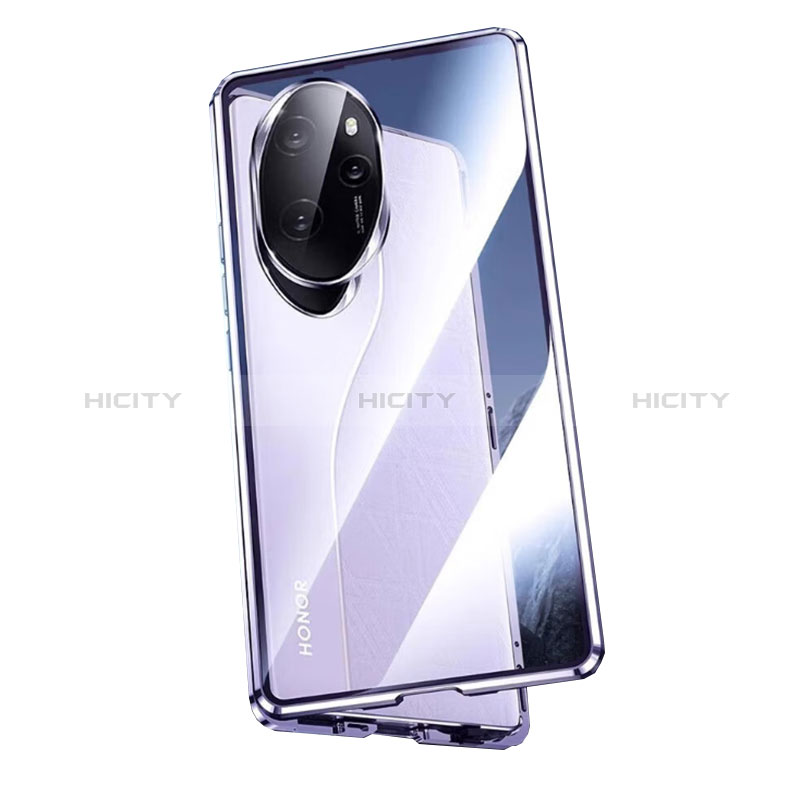 Coque Rebord Bumper Luxe Aluminum Metal Miroir 360 Degres Housse Etui Aimant P02 pour Huawei Honor 100 Pro 5G Plus