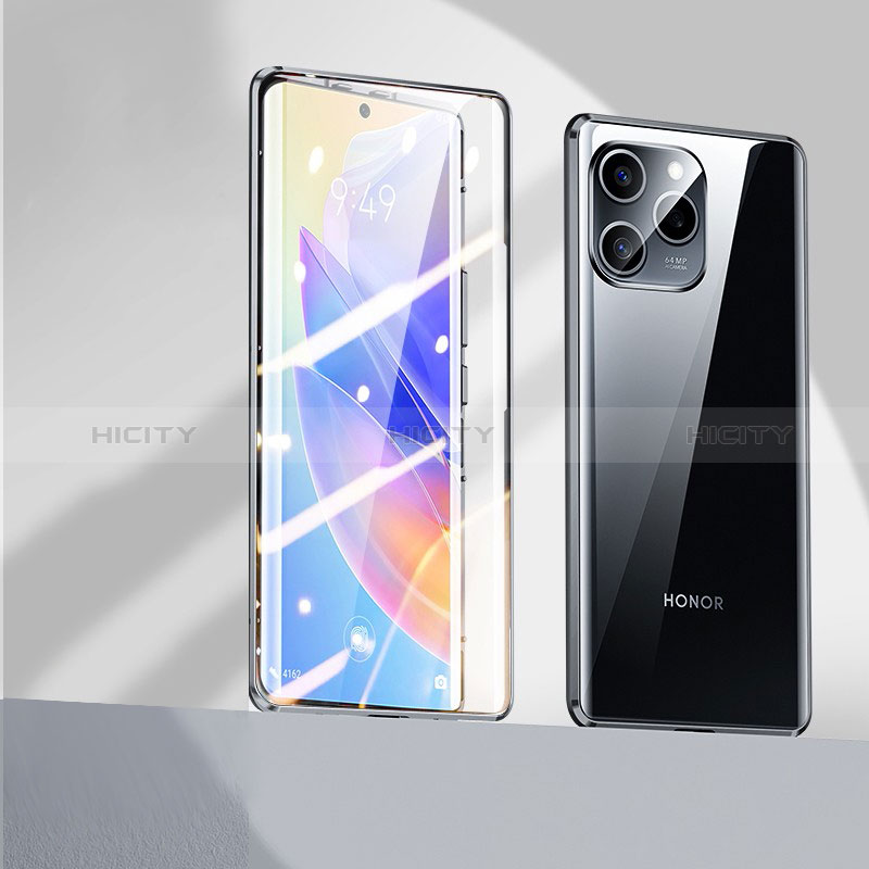 Coque Rebord Bumper Luxe Aluminum Metal Miroir 360 Degres Housse Etui Aimant P02 pour Huawei Honor 60 SE 5G Plus