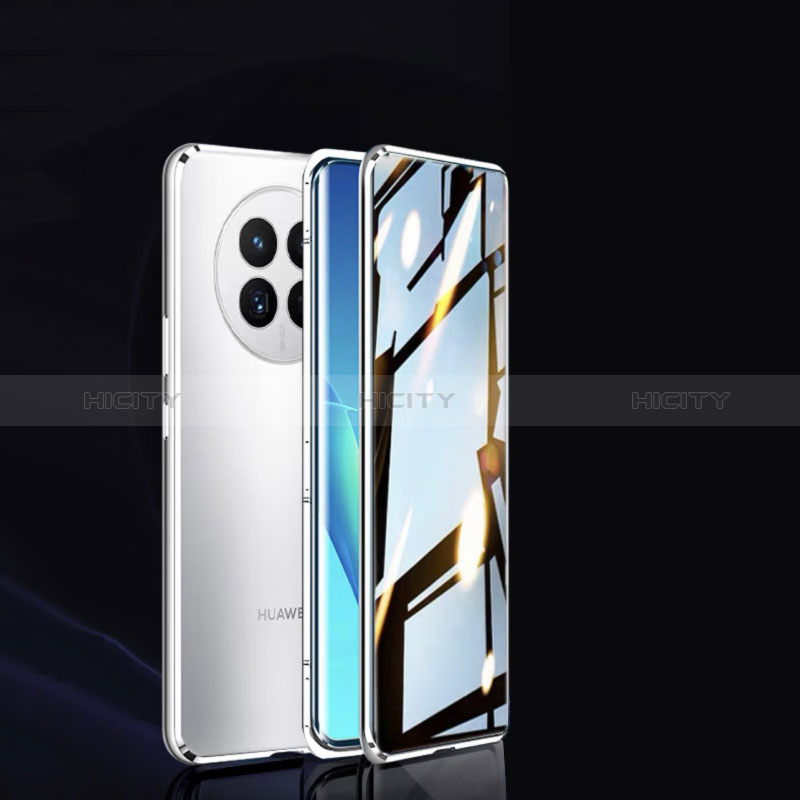 Coque Rebord Bumper Luxe Aluminum Metal Miroir 360 Degres Housse Etui Aimant P02 pour Huawei Nova Y91 Plus