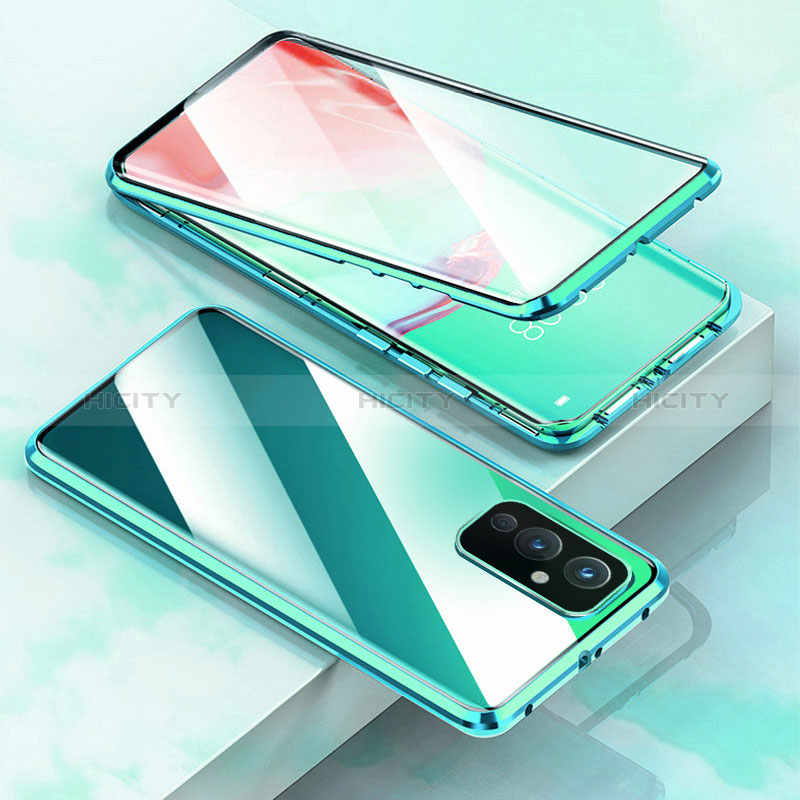 Coque Rebord Bumper Luxe Aluminum Metal Miroir 360 Degres Housse Etui Aimant P02 pour OnePlus 9 5G Plus