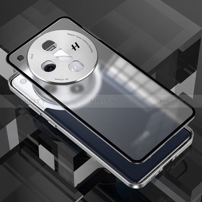 Coque Rebord Bumper Luxe Aluminum Metal Miroir 360 Degres Housse Etui Aimant P02 pour Oppo Find X7 5G Plus