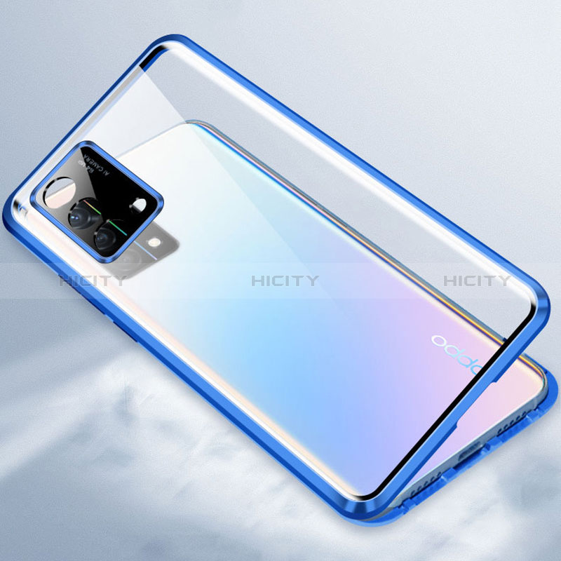 Coque Rebord Bumper Luxe Aluminum Metal Miroir 360 Degres Housse Etui Aimant P02 pour Oppo K9 5G Plus