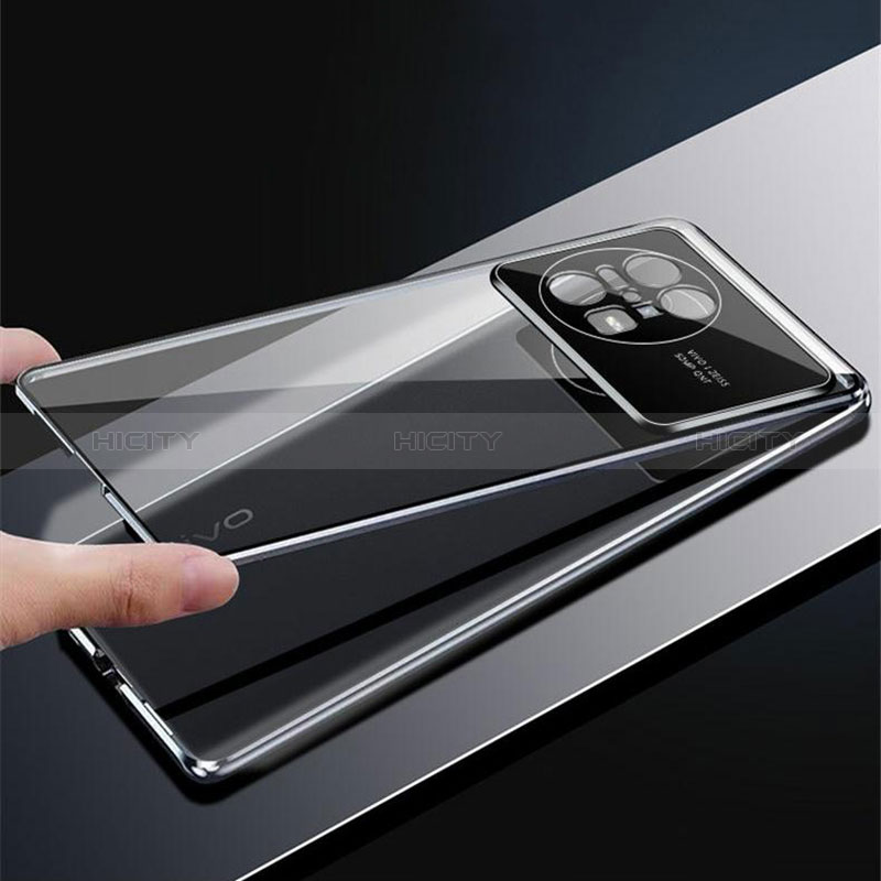 Coque Rebord Bumper Luxe Aluminum Metal Miroir 360 Degres Housse Etui Aimant P02 pour Vivo X Note Plus