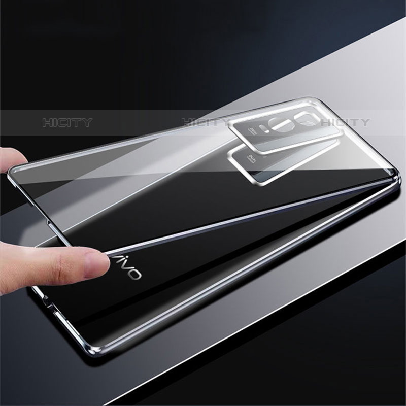 Coque Rebord Bumper Luxe Aluminum Metal Miroir 360 Degres Housse Etui Aimant P02 pour Vivo Y74s 5G Plus