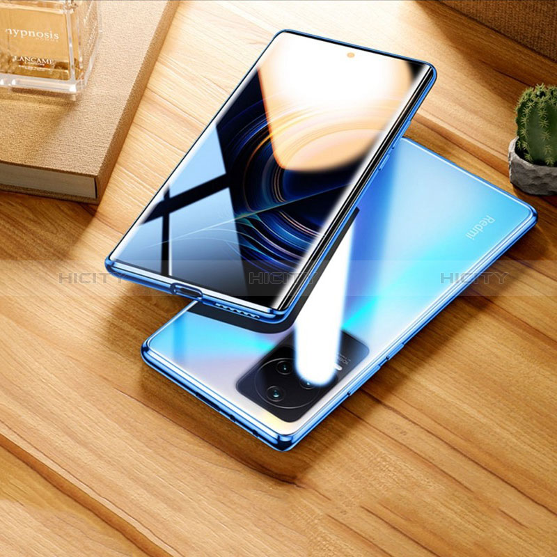 Coque Rebord Bumper Luxe Aluminum Metal Miroir 360 Degres Housse Etui Aimant P02 pour Xiaomi Redmi K40S 5G Plus