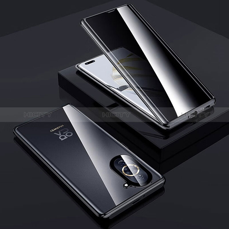 Coque Rebord Bumper Luxe Aluminum Metal Miroir 360 Degres Housse Etui Aimant P03 pour Huawei Nova 11 Pro Plus