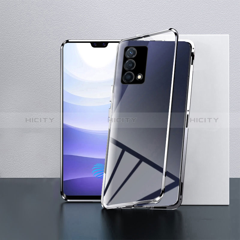 Coque Rebord Bumper Luxe Aluminum Metal Miroir 360 Degres Housse Etui Aimant P03 pour Oppo K9 5G Plus