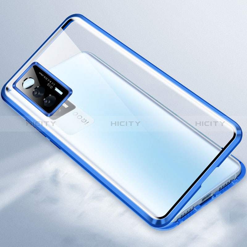 Coque Rebord Bumper Luxe Aluminum Metal Miroir 360 Degres Housse Etui Aimant P03 pour Vivo iQOO 7 India 5G Plus