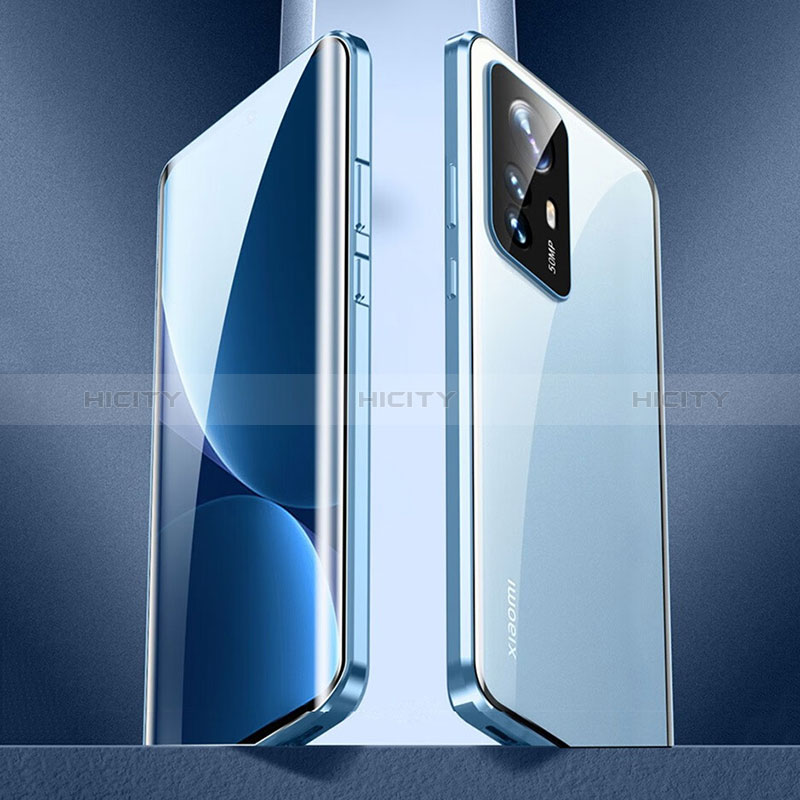 Coque Rebord Bumper Luxe Aluminum Metal Miroir 360 Degres Housse Etui Aimant P03 pour Xiaomi Mi 12T Pro 5G Plus