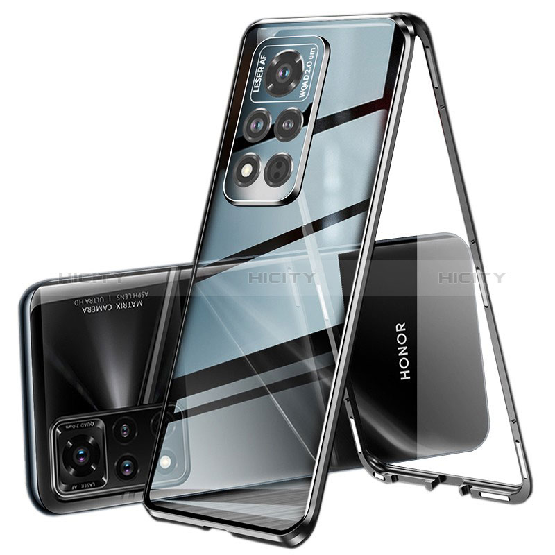 Coque Rebord Bumper Luxe Aluminum Metal Miroir 360 Degres Housse Etui Aimant P04 pour Huawei Honor V40 5G Plus