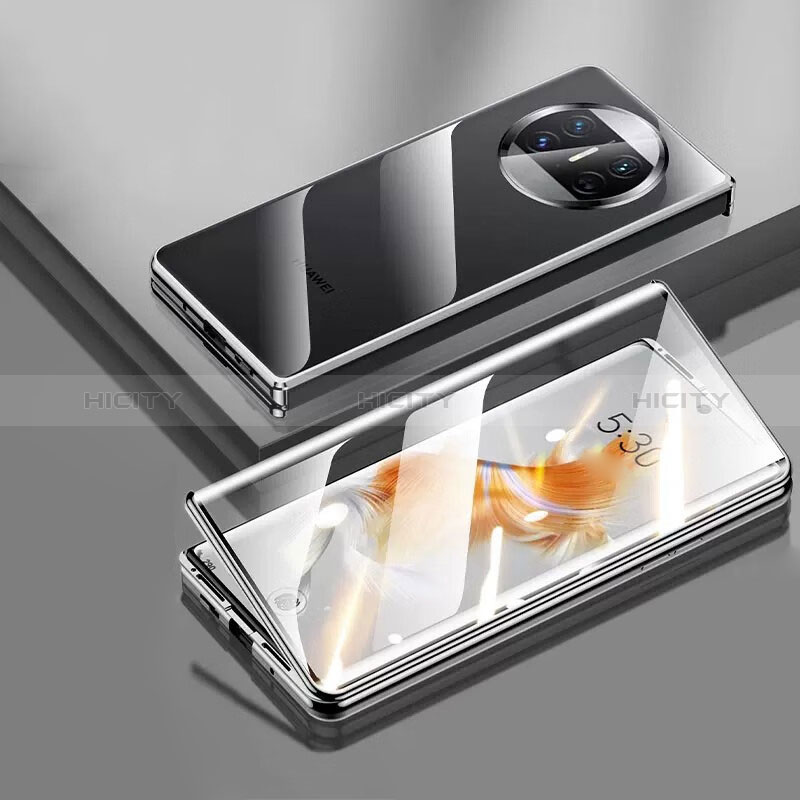 Coque Rebord Bumper Luxe Aluminum Metal Miroir 360 Degres Housse Etui Aimant P04 pour Huawei Mate X5 Plus