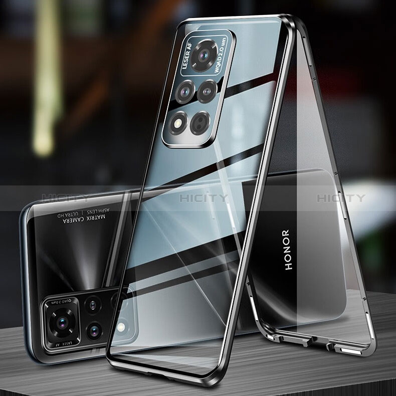 Coque Rebord Bumper Luxe Aluminum Metal Miroir 360 Degres Housse Etui Aimant P05 pour Huawei Honor V40 5G Plus