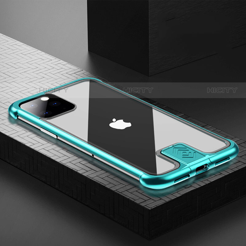 Coque Rebord Bumper Luxe Aluminum Metal Miroir 360 Degres Housse Etui Aimant pour Apple iPhone 11 Pro Max Plus