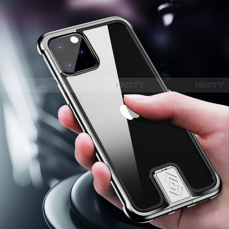 Coque Rebord Bumper Luxe Aluminum Metal Miroir 360 Degres Housse Etui Aimant pour Apple iPhone 11 Pro Max Plus