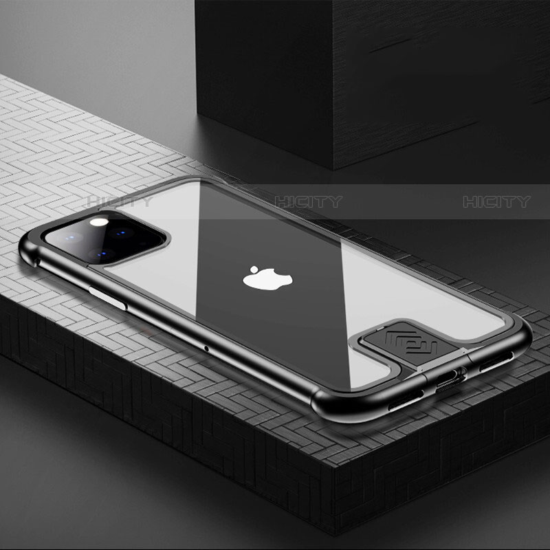 Coque Rebord Bumper Luxe Aluminum Metal Miroir 360 Degres Housse Etui Aimant pour Apple iPhone 11 Pro Plus