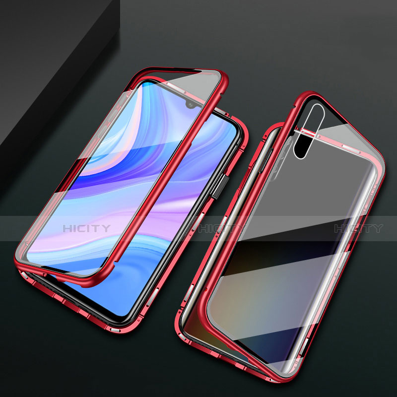 Coque Rebord Bumper Luxe Aluminum Metal Miroir 360 Degres Housse Etui Aimant pour Huawei Enjoy 10S Plus