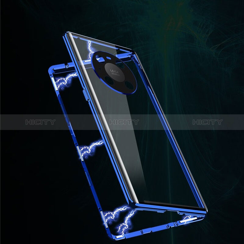 Coque Rebord Bumper Luxe Aluminum Metal Miroir 360 Degres Housse Etui Aimant pour Huawei Enjoy 50 Pro Plus