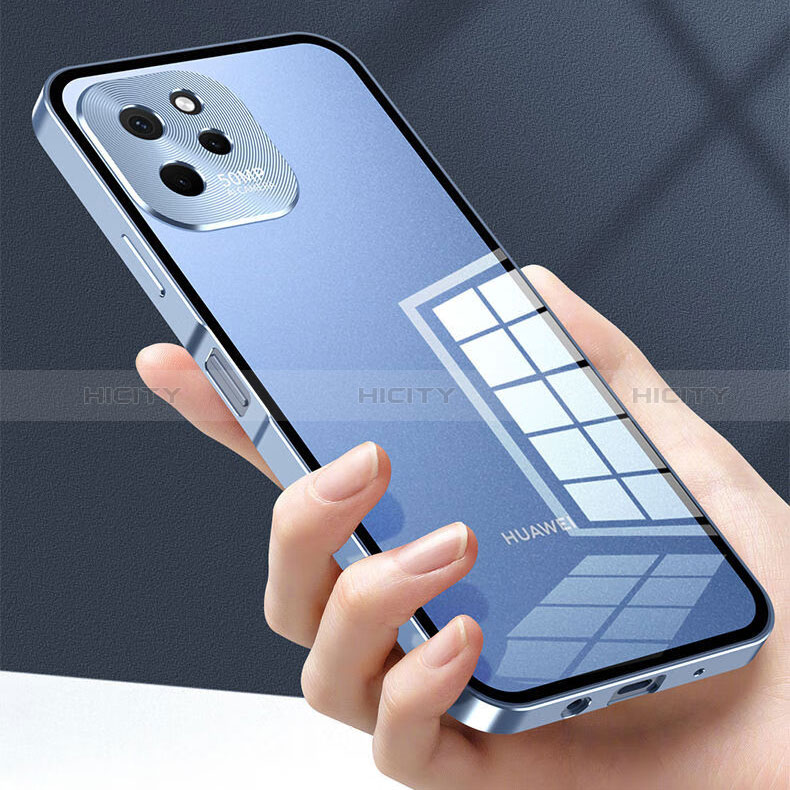 Coque Rebord Bumper Luxe Aluminum Metal Miroir 360 Degres Housse Etui Aimant pour Huawei Enjoy 50z Plus