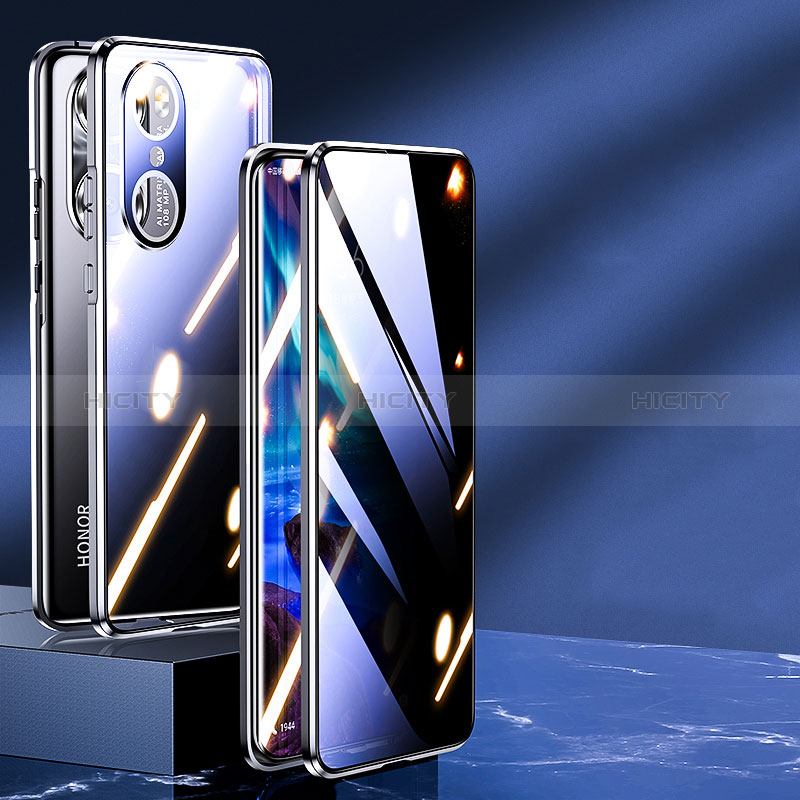 Coque Rebord Bumper Luxe Aluminum Metal Miroir 360 Degres Housse Etui Aimant pour Huawei Honor 60 Pro 5G Plus