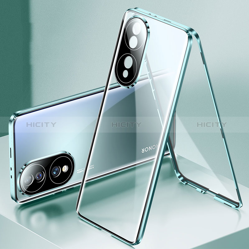 Coque Rebord Bumper Luxe Aluminum Metal Miroir 360 Degres Housse Etui Aimant pour Huawei Honor 70 5G Plus