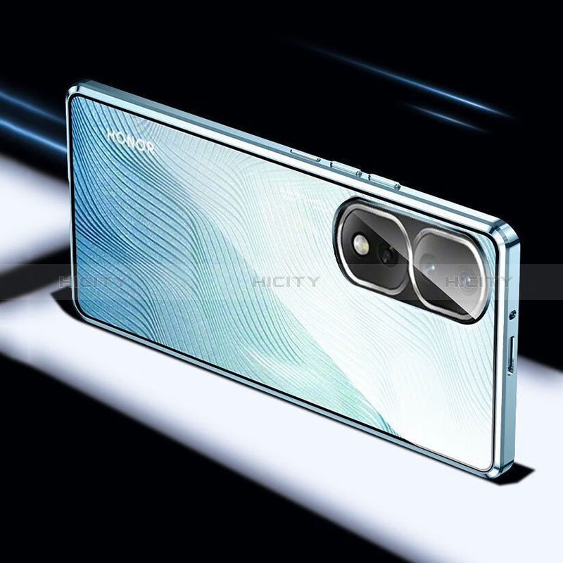 Coque Rebord Bumper Luxe Aluminum Metal Miroir 360 Degres Housse Etui Aimant pour Huawei Honor 80 Pro Flat 5G Plus