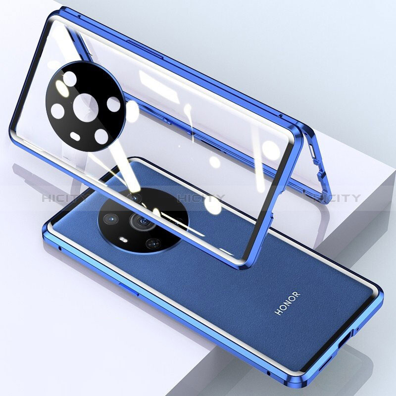 Coque Rebord Bumper Luxe Aluminum Metal Miroir 360 Degres Housse Etui Aimant pour Huawei Honor Magic4 5G Plus