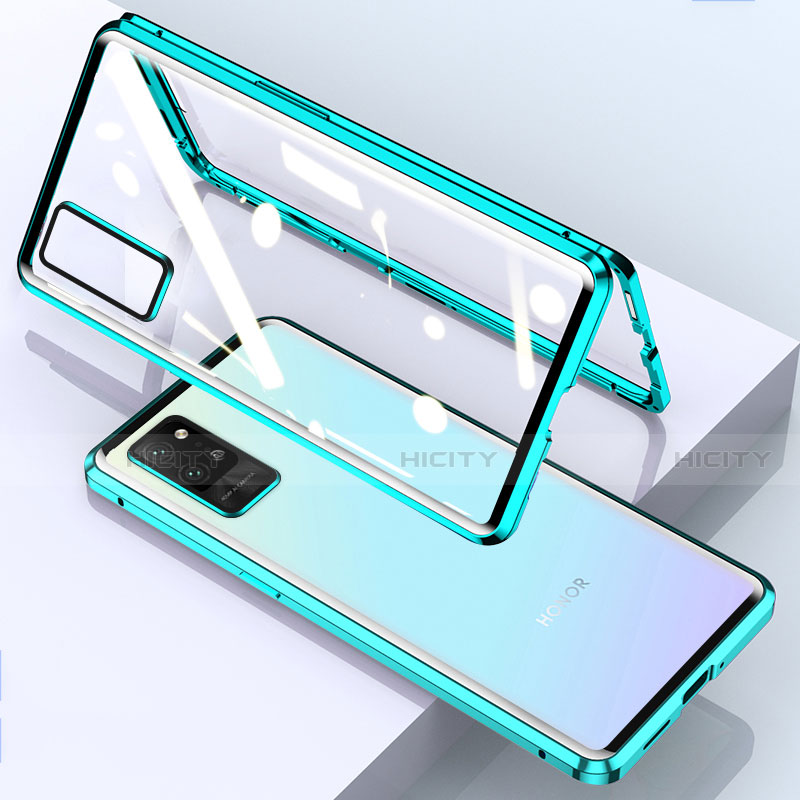 Coque Rebord Bumper Luxe Aluminum Metal Miroir 360 Degres Housse Etui Aimant pour Huawei Honor Play4 Pro 5G Plus