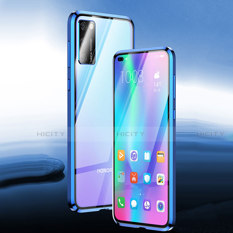 Coque Rebord Bumper Luxe Aluminum Metal Miroir 360 Degres Housse Etui Aimant pour Huawei Honor V30 Pro 5G Plus