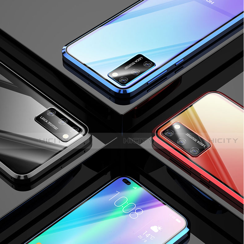 Coque Rebord Bumper Luxe Aluminum Metal Miroir 360 Degres Housse Etui Aimant pour Huawei Honor V30 Pro 5G Plus