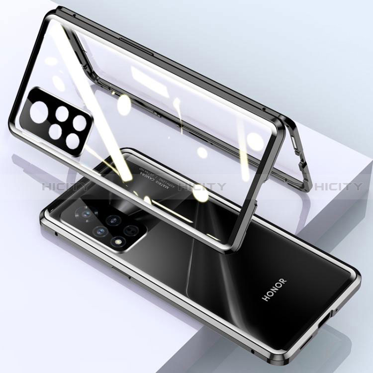 Coque Rebord Bumper Luxe Aluminum Metal Miroir 360 Degres Housse Etui Aimant pour Huawei Honor V40 5G Plus