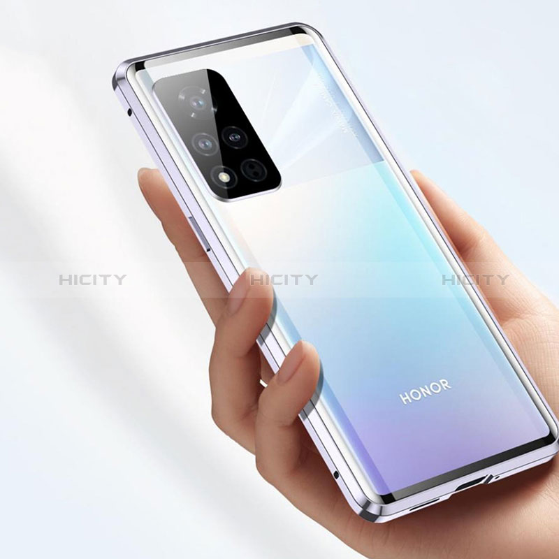 Coque Rebord Bumper Luxe Aluminum Metal Miroir 360 Degres Housse Etui Aimant pour Huawei Honor V40 5G Plus