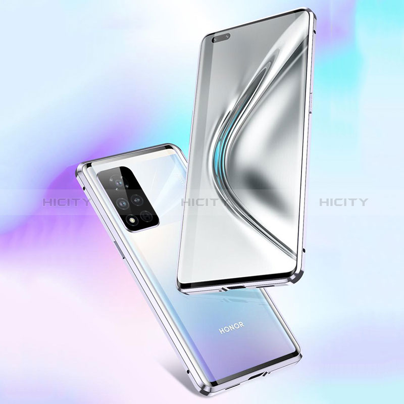 Coque Rebord Bumper Luxe Aluminum Metal Miroir 360 Degres Housse Etui Aimant pour Huawei Honor V40 5G Plus