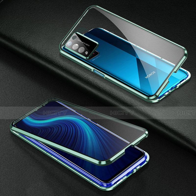 Coque Rebord Bumper Luxe Aluminum Metal Miroir 360 Degres Housse Etui Aimant pour Huawei Honor X10 5G Plus