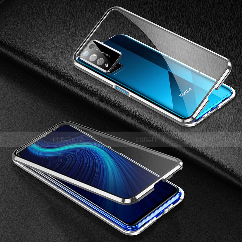 Coque Rebord Bumper Luxe Aluminum Metal Miroir 360 Degres Housse Etui Aimant pour Huawei Honor X10 5G Plus