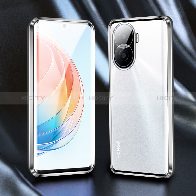 Coque Rebord Bumper Luxe Aluminum Metal Miroir 360 Degres Housse Etui Aimant pour Huawei Honor X40i 5G Plus