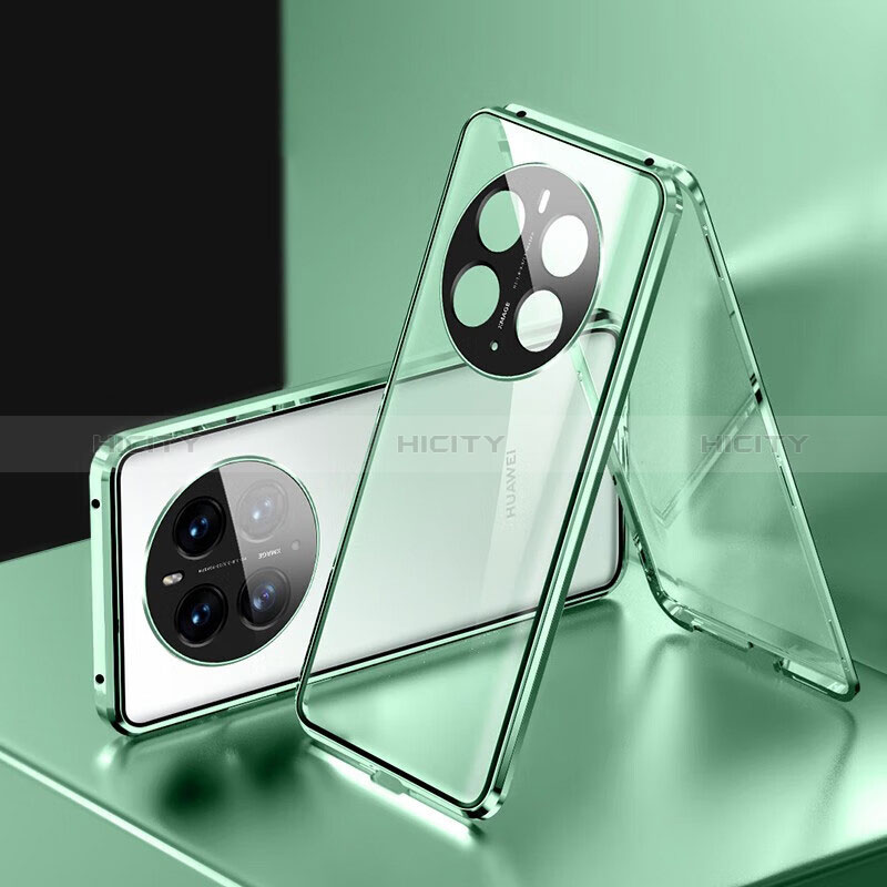 Coque Rebord Bumper Luxe Aluminum Metal Miroir 360 Degres Housse Etui Aimant pour Huawei Mate 50 Plus