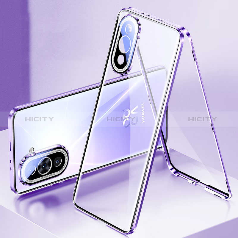 Coque Rebord Bumper Luxe Aluminum Metal Miroir 360 Degres Housse Etui Aimant pour Huawei Nova 10 Pro Plus