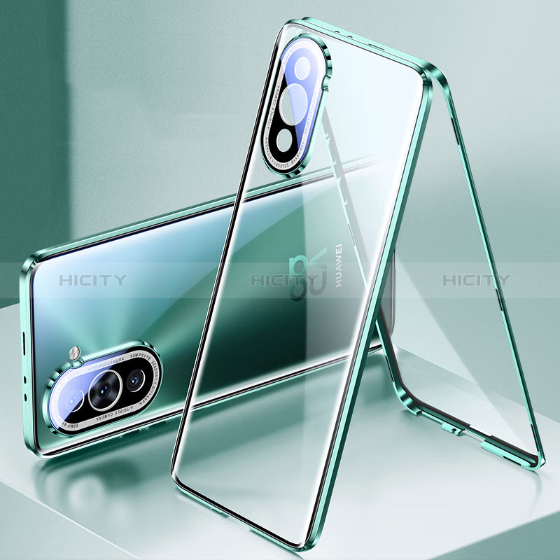 Coque Rebord Bumper Luxe Aluminum Metal Miroir 360 Degres Housse Etui Aimant pour Huawei Nova 10 Pro Plus