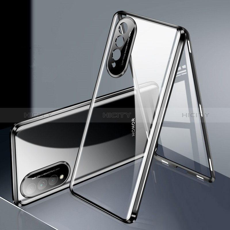 Coque Rebord Bumper Luxe Aluminum Metal Miroir 360 Degres Housse Etui Aimant pour Huawei Nova 10z Noir Plus