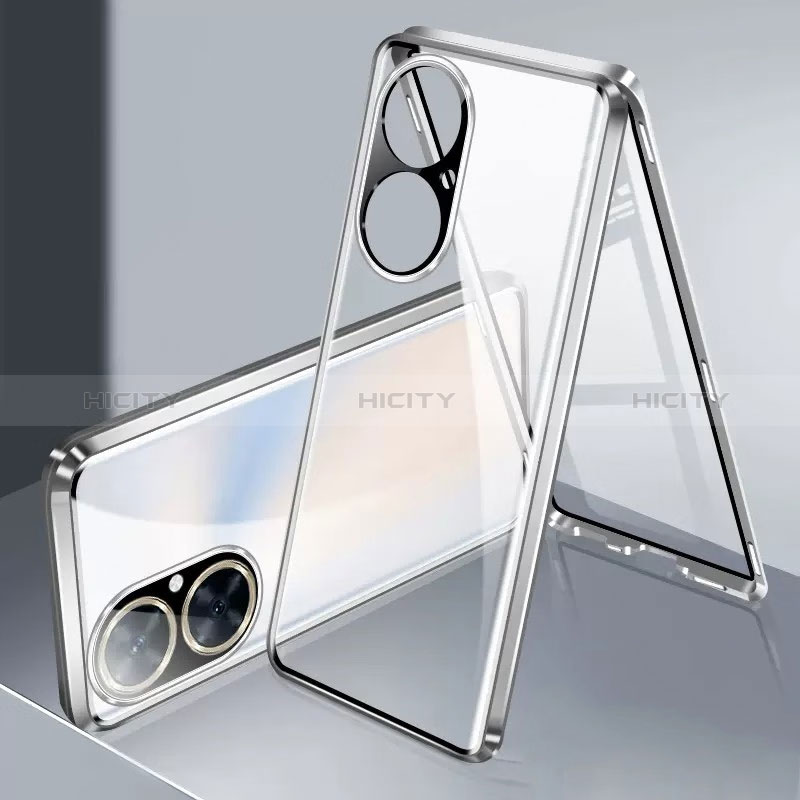 Coque Rebord Bumper Luxe Aluminum Metal Miroir 360 Degres Housse Etui Aimant pour Huawei Nova 11i Plus