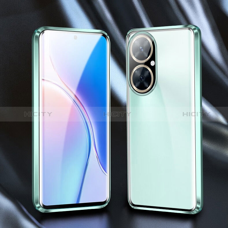 Coque Rebord Bumper Luxe Aluminum Metal Miroir 360 Degres Housse Etui Aimant pour Huawei Nova 11i Plus