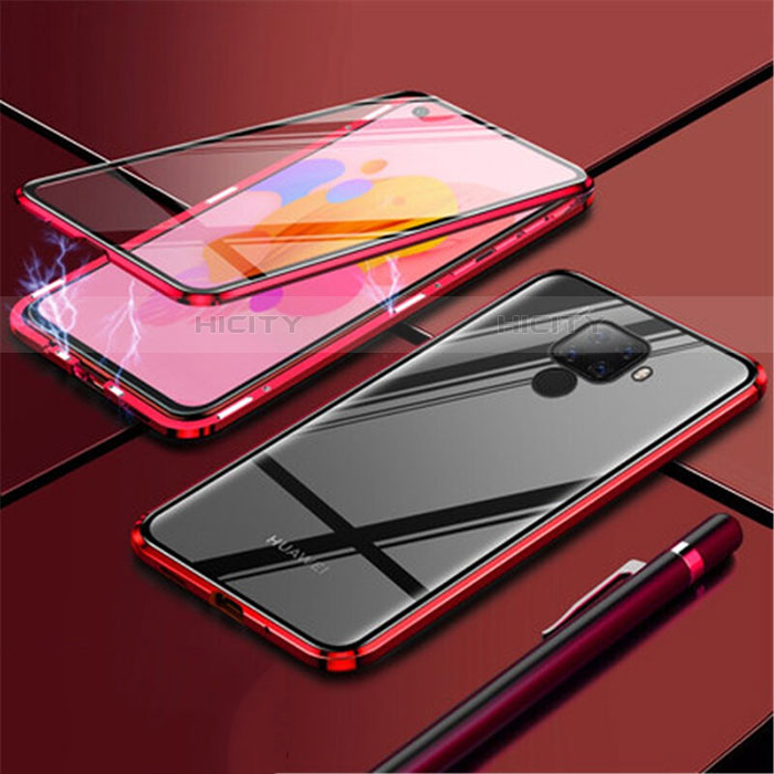 Coque Rebord Bumper Luxe Aluminum Metal Miroir 360 Degres Housse Etui Aimant pour Huawei Nova 5i Pro Plus