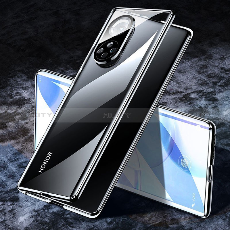 Coque Rebord Bumper Luxe Aluminum Metal Miroir 360 Degres Housse Etui Aimant pour Huawei Nova 9 Plus