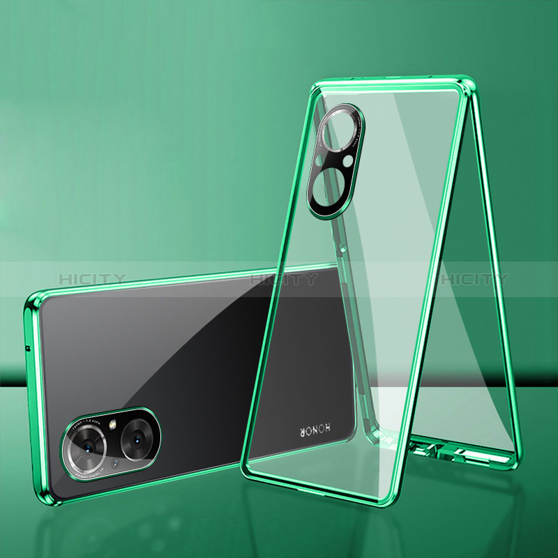 Coque Rebord Bumper Luxe Aluminum Metal Miroir 360 Degres Housse Etui Aimant pour Huawei Nova 9 SE Or Plus