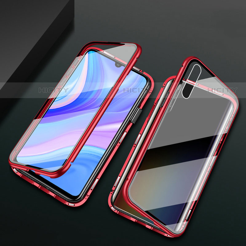 Coque Rebord Bumper Luxe Aluminum Metal Miroir 360 Degres Housse Etui Aimant pour Huawei P smart S Plus