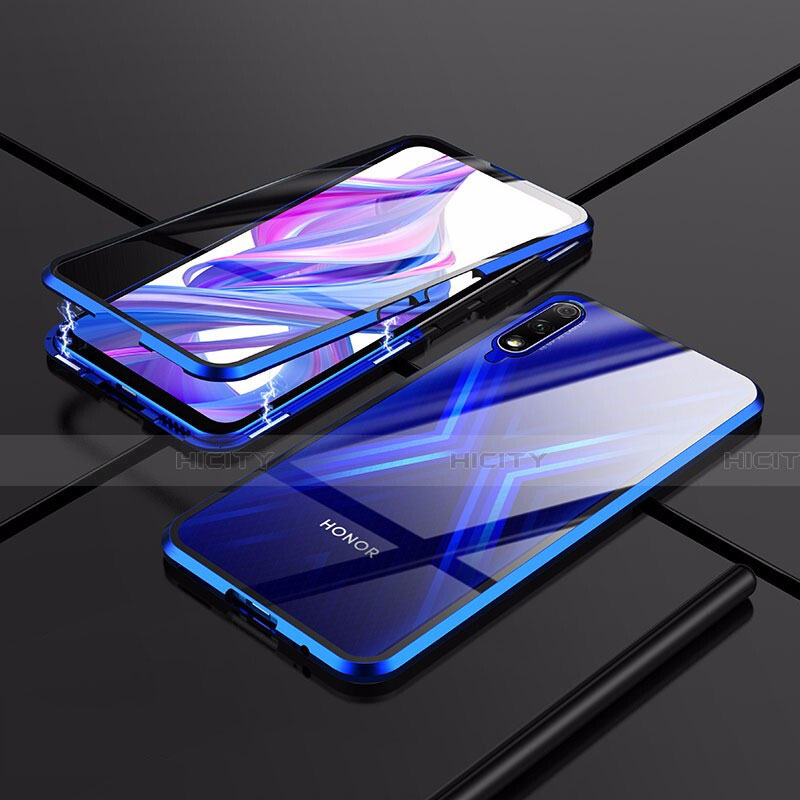 Coque Rebord Bumper Luxe Aluminum Metal Miroir 360 Degres Housse Etui Aimant pour Huawei P Smart Z (2019) Plus