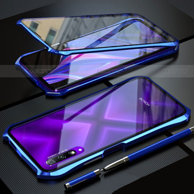 Coque Rebord Bumper Luxe Aluminum Metal Miroir 360 Degres Housse Etui Aimant pour Huawei Y9s Plus